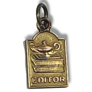 Vintage‎ 1940s 1/30 10k Gold Filled Yearbook Editor Charm